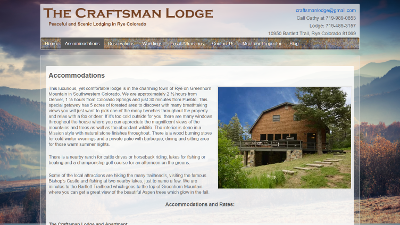 The Craftsman Lodge Accomodation Page