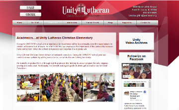 Unity Lutheran Christian Elementary School Academics Page